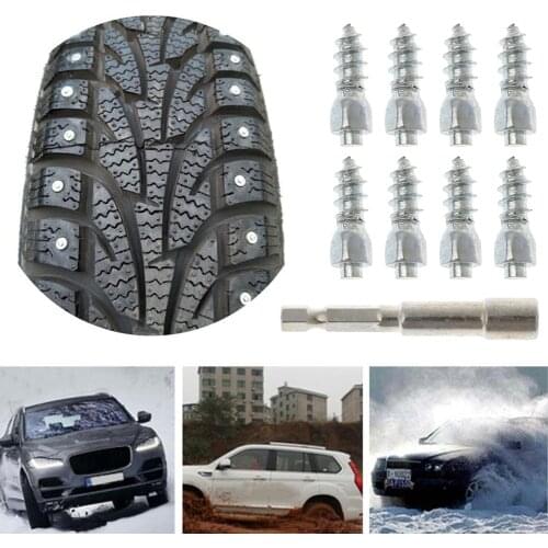 100PCS 12mm Stud Screw Car Tires Studs Screw Snow Spikes Wheel Tyres ATV Anti-Slip Screw Stud Car Motorcycle Tires