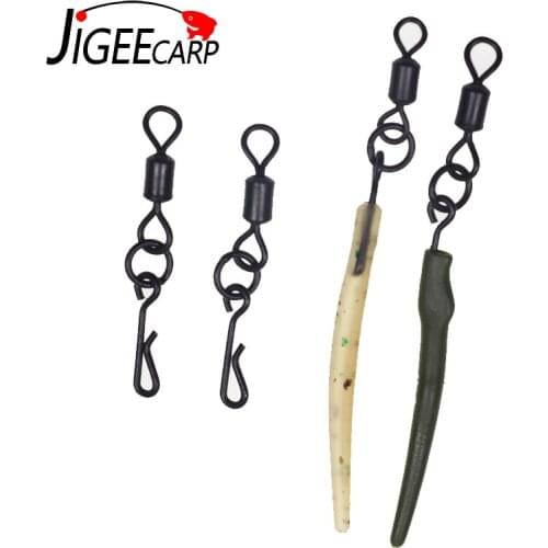100pcs Qucik Change Flexi Ring Swivels UK Size 8 Carp Weight Safety Clips Carp Fishing End Tackle Accessories Chod Rig Pesca