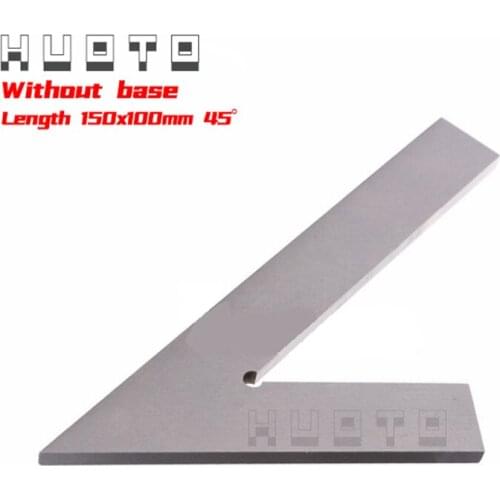 150x100mm Stainless Steel 45 Degree Miter Angle Corner Ruler Wide Base Gauge Measuring Tools DIN875/2 Standard With Stop