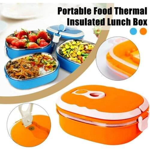 900ML Stainless Steel breakfast container thermo food portable Lunch Box Sealed Lunch Container with Insulated Food Container
