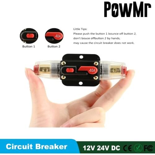 Circuit Breaker 30A 40A 60A 80A 100A Solar System 12V 24V DC Solar Energy Circuit Breaker With Over And Short Current Protection
