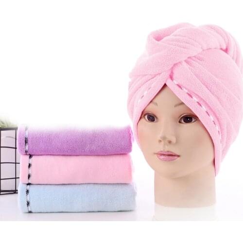 Microfiber Bath Towel Hair Dry Quick Drying Lady Bath Towel Soft Dry Hair Shower Cap Fiber Material Wrapped Towel Bathing Tools