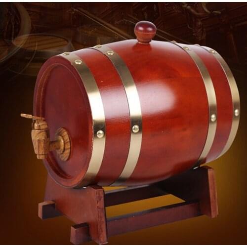1.5L Wine Oak Barrels Brewing Decorative Barrel Keg Bucket Brewage Hotel Restaurant Exhibition Display Wooden Wine Barrel