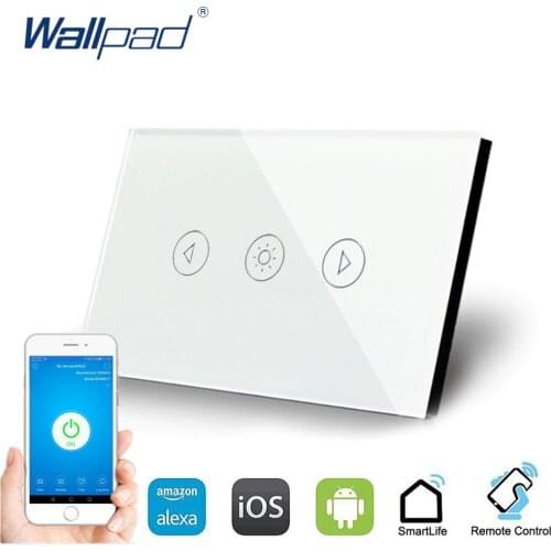 Dimmer WIFI Control Touch Switch Wallpad US Wall Switch Crystal Glass Panel Smart Home Alexa Google home IOS Android