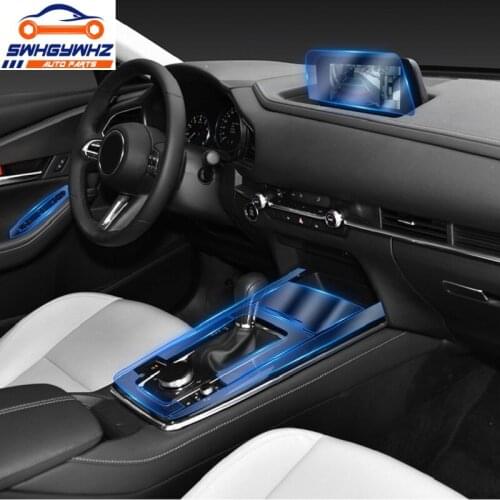For Mazda CX-30 2020 2021 Car Interior Center console Transparent TPU Protective film Anti-scratch film navigation Accessories