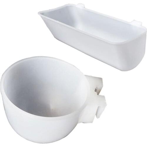 Dorakitten 2pcs Parrot Food Feeder Plastic Bird Cage Cup Parrot Feeding Cage Cup Hanging Cup Pet Feeding Supplies