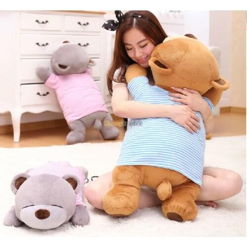 Fancytrader 31'' / 80cm Lovely Stuffed Soft Big Plush Lying Sleeping Teddy Bear Toy, 3 Colors Available, Free Shipping FT50878
