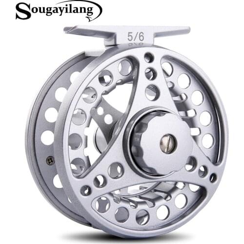 Sougayilang 3BB Fly Fishing Reels Aluminium Alloy 5/6WT Fly Reel Gear Machined Micro Adjusting Drag Fly Fishing Reel De Pesca