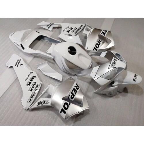 Injection mold fairing kit for Honda CBR600RR 03 04 white black silver plastic fairings set CBR 600 RR 2003 2004 bodywork CF12