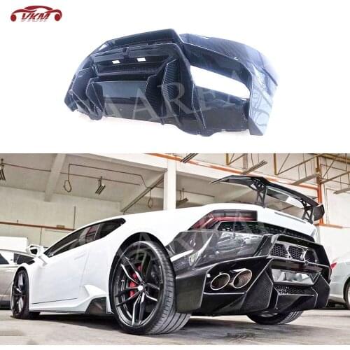 Dry Carbon Fiber Material Rear Bumper Body Kits Decoration For Lamborghini Huracan LP610 V Style 2014-2019