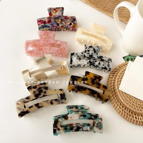 Korea Acetate Hair Clip Back Head Grab Clip Hairpin Shower Hair Grab Ins Shark Clip Hair Headdress Medium Grab Clip