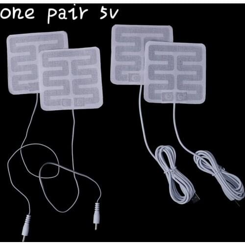 2pcs 5V Carbon Fiber Heating Pad Hand Warmer USB Heating Film Electric Winter Infrared Fever Heat Mat