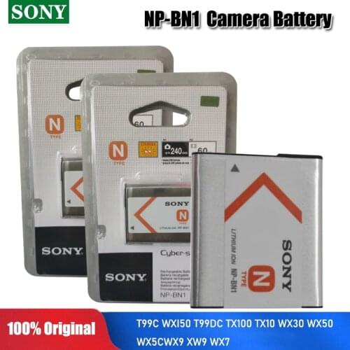 Sony Original 3.6v NP-BN1 NP BN1 630mah Lithium Rechargeable Battery TX9 T99 WX5 TX7 TX5 W390 W380 W350 W320 W310 Camera Cell