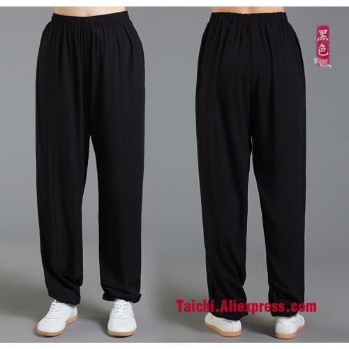 Linen Tai Chi Pants Spring and Summer Wu Shu Pants Martial Art Pant 9 color S-XXXL