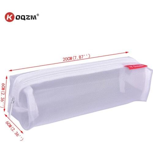 Cute Kawaii Canvas Pu Leather Elastic Buckle Pencil Case High Capacity Pen Bags For Girls Gift School Supplies Korean Stationery