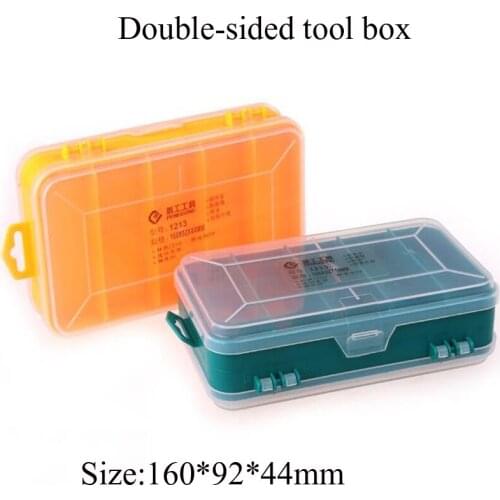 Multifunction Double-Side Plastic Tool Box Portable Jewelry Container Ring Electronic Parts Screw Beads Component Storage Box