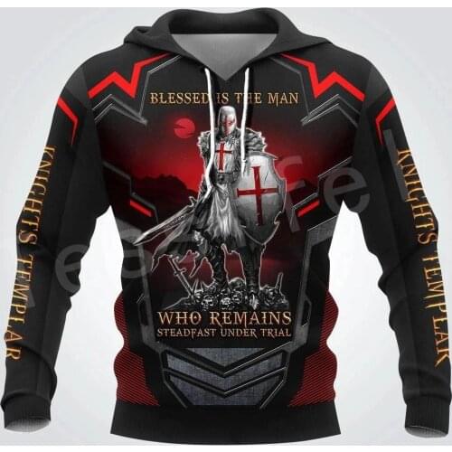 Tessffel Newest Knight Templar Jesus God Guard Cavalier Pullover Streetwear NewFashion 3DPrint Zip/Hoodies/Sweatshirts/Jacket 23