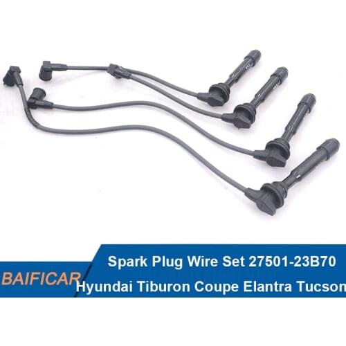 Baificar Brand New Genuine Spark Plug Wire Set 27501-23B70 For Hyundai Tiburon Coupe Elantra Tucson Spectra