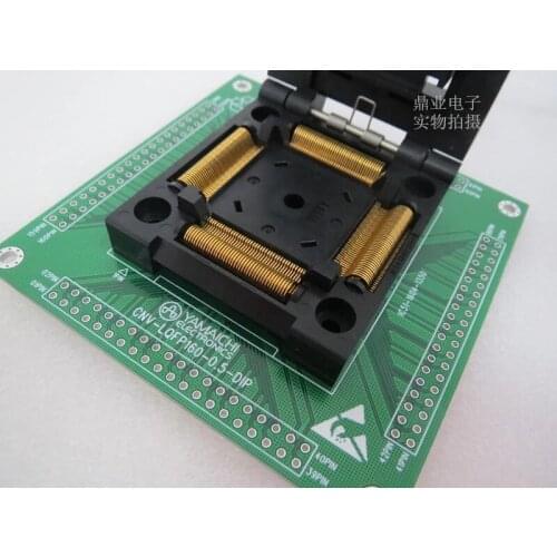 Original YAMAICHI IC Test Seat IC51-1604-1350 Burning Programmer LQFP160 LQFP160/DIP Socket Adapter 0.5MM