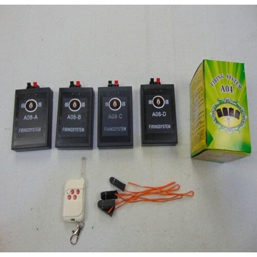 A04 4key smart DMX Stage 4 Cues fireworks Remote Festive Party new year use Supplies waterproof controller electric wire