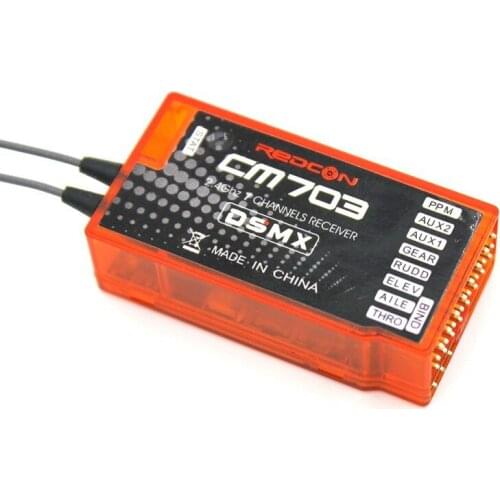 REDCON CM703 PPM output 2.4GHZ 7CH DSM-X DSM2 Receiver Compatible for DSM-X DSM2 Remote Control DX6I DX18 DX8 DX9 DEVO10