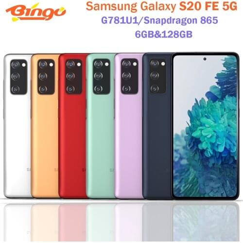 Samsung Galaxy S20 FE 5G G781U/U1 Octa Core Snapdragon 865 6.5" 6GB&128GB 32MP&8MP&Dual 12MP Original Cell Phone Fingerprint NFC