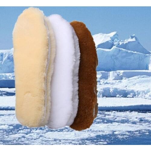 1 Pair Wool Insoles Thick Sheep Cashmere Winter Insole High Quality Foot Warmer Breathable Shoes Insoles Heated Unisex Insoles