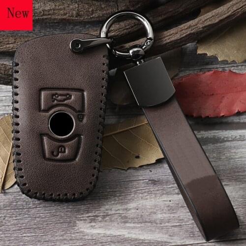 High-Quality Leather Car Smart Key Case Cover for BMW 320li 6 Series Gt3 Series 4 Series 5 Series X3 X4 Car Accessories