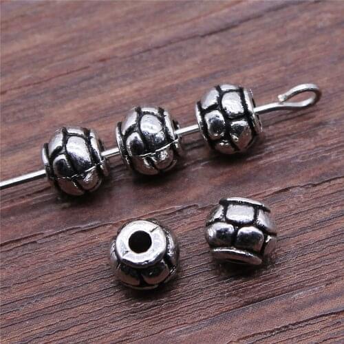 WYSIWYG 20pcs 5x6mm Spacer Beads For Jewelry Making Antique Silver Color Jewelry Findings