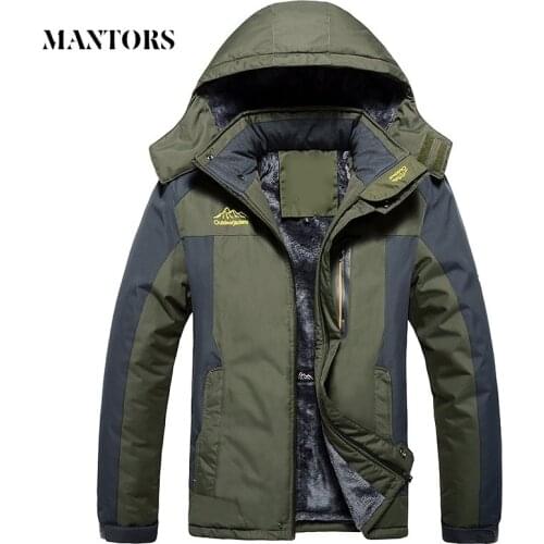Winter Men Jackets Thick Warm Hooded Coat Men Outdoors Outwear Waterproof Casual Inner Fleece Jackets Plus Size Thermal Jaqueta