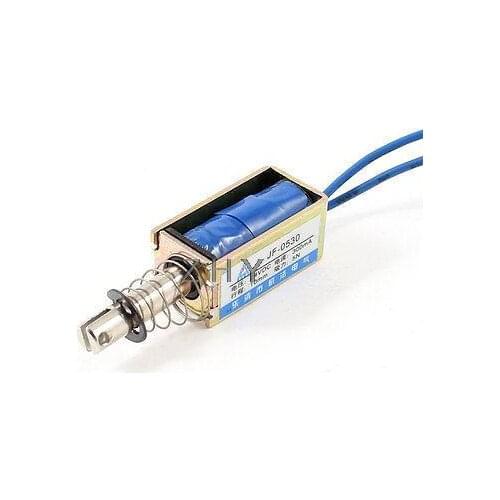 1PC JF-0530 13x16.5x30 DC 6V DC 12V DC 24V 300mA Suction 5N Stroke 10mm Push Pull Type Open Frame Solenoid Electromagnet