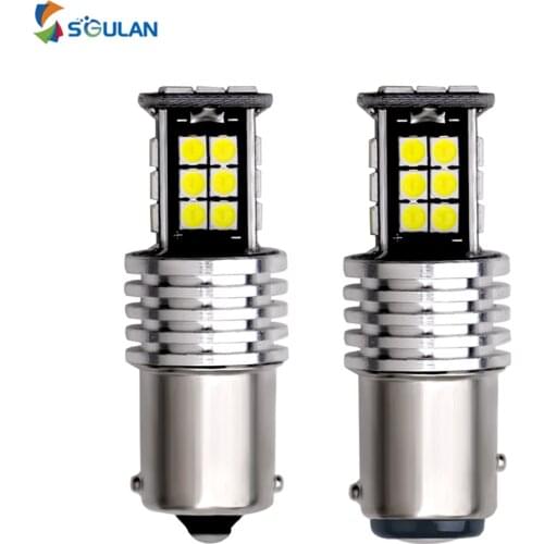10pcs Car LED Light S25 1156 BA15S 1157 BAY15D Turn Signal Lamps S25 3157 T20 7443 P21W Motorcycle Auto Brake Bulbs White Diode