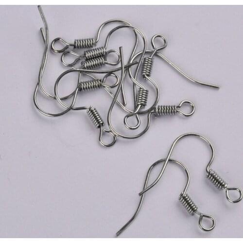 1000pcs Rhodium Plated Earring Findings Earrings Clasps Hooks Fittings DIY for DIY Jewelry Making Supplies Accessories