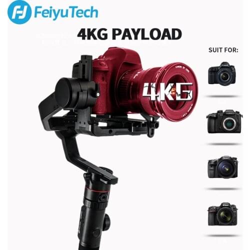 FeiyuTech AK4000 3-Axis Camera Handheld Gimbal Stabilizer with Focus Ring 4kg Payload for Sony Canon 5D Panasonic GH5 Nikon D850