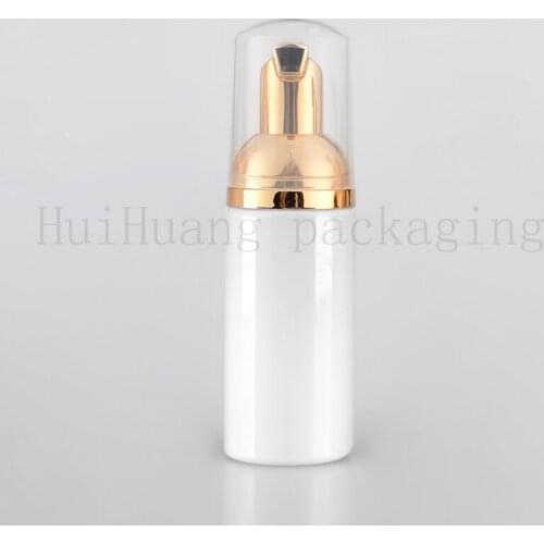 30pc 50ml Empty White Liquid Soap Foam Dispenser gold Pump Container Foaming Makeup Plastic Travel Bottle, DIY Foaming Bottles