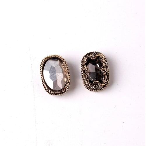 5 Pcs/Lot Retro Lace Crystal Diamond Plate Flower Rhinestone Button Jewelry Scarf For Hair Accessories Sewing Decorative Coat