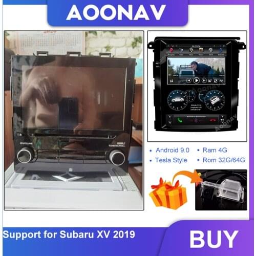 HD Tesla style Vertical touch screen Car multimedia audio Player For Subaru Forester XV 2018 Car GPS video radio stereo player