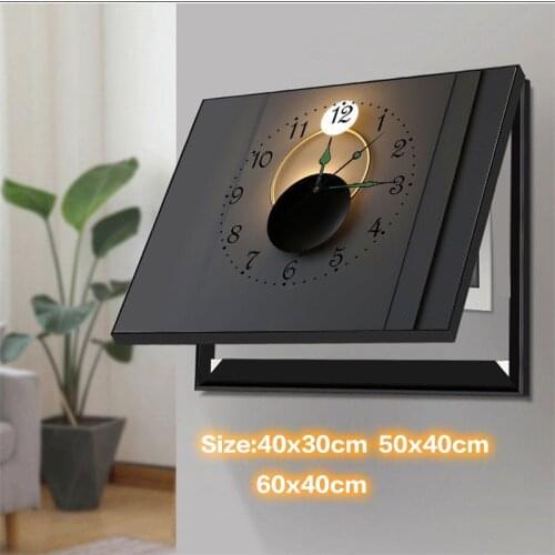 Free shipping Covering the meter box decorative Luminous clock painting,Modern minimalist living room dining room paintings