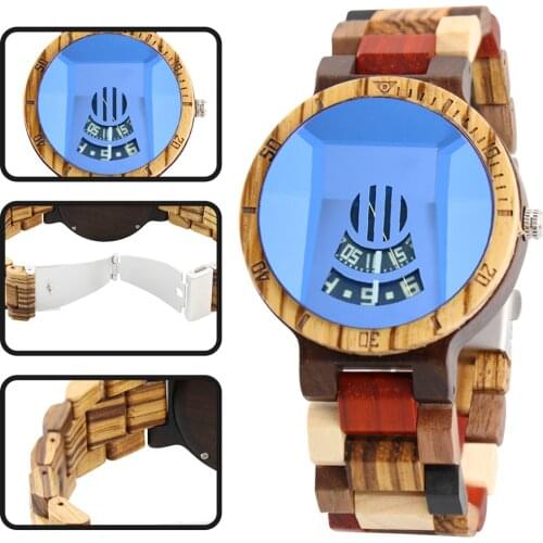 Red Sandalwood Watch Fashion Casual Brand Waterproof Quartz Watches Men Military Wooden Sports Man Clock Relogio Masculino