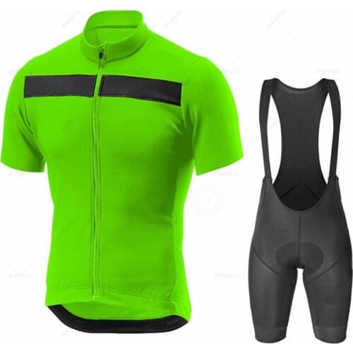 Fluorescent Green Mavic Cycling Clothing Road Bike Suit Bicycle Bib Shorts MTB Maillot Ciclismo Ropa Cycling Jersey Summer Set