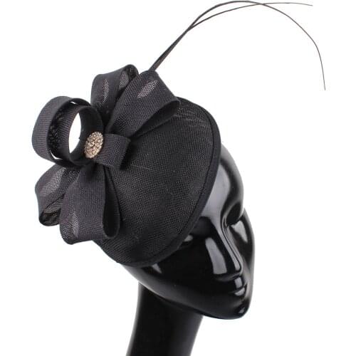 Imitation Sinamay Chic Chapeacu Caps Bridal Formal Dress Ocassion Fascinators Hats Ladies Hair Accessories With Hair Clips