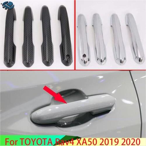 For TOYOTA Rav4 (XA50) 2019 2020 ABS Door Handle Cover Without Smart Key Hole Catch Cap Trim