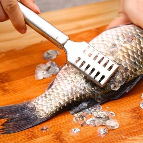 Kitchen Tool Stainless Steel Fish Scale Remover Cleaner Scaler Scraper Peeler Kitchen Accessories For Seafood Fishing Gadget