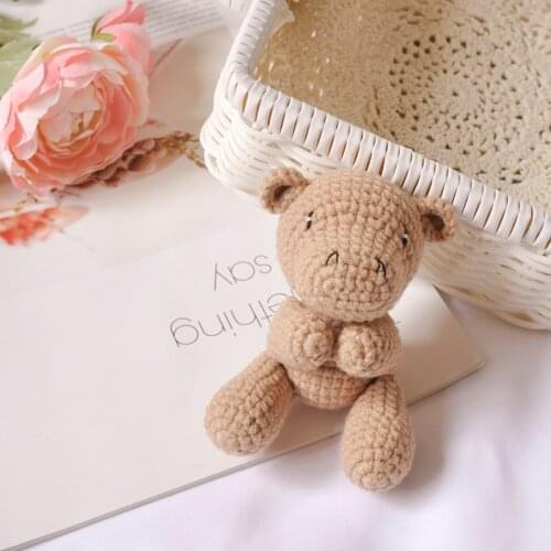 Mini hippo Plush toys Crochet knitting Cotton doll Hand knitting animal dolls Organic Knitting Toy finished Knit Fabric Toy