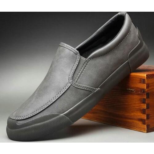 Men Casual shoes Leather Loafers Shoes For Men Male Driving Moccasins snow winter with fur Slip on Fashion Shoes A21-98