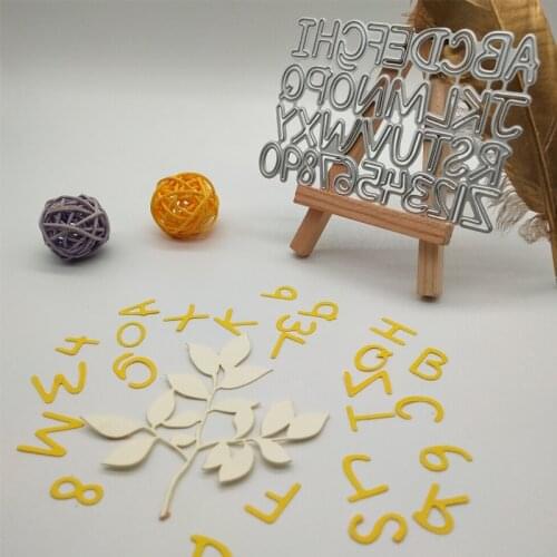 New Number & Letter Carbon Steel Cutting Dies Stencil Craft Creative Scrapbook Stamps Dies Embossing Paper 74x112mm 1pcs