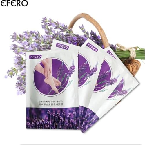 Efero 1pair Feet Exfoliating Foot Mask Skin Care Peeling Remove Dead Skin Feet Mask Pedicure Socks Foot Cream For Heels