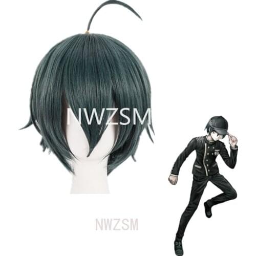Anime Danganronpa V3: Killing Harmony Shuichi Saihara Cosplay Wigs Short Heat Resistant Synthetic Hair Wig
