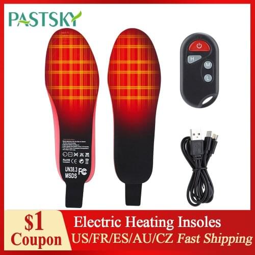 Rechargeable Electric Heating Insoles With Remote Control Winter Warm Cold Protection Heated Pads Feet Care Warming 3 Adjustable