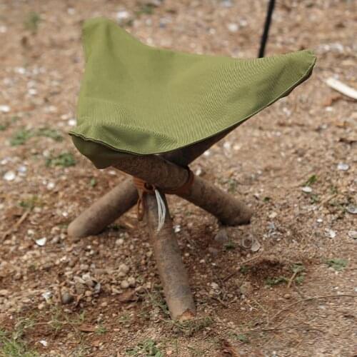 Outdoor Camping Portable Waterproof Foldable Triangular Stool Cloth Nylon Reusable Anti-Pull Handmade Pony Fishing Stool Cloth